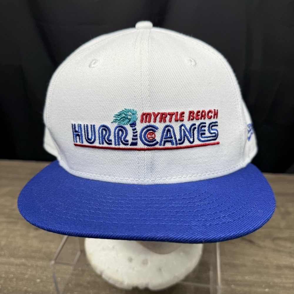 New Era Vintage Myrtle Beach Hurricanes Baseball Hat Blue White Hometown Cap